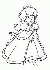 Princesse Supermario Princesa Colouring Daizy Malvorlage Prinzessin sketch template