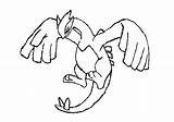 Lugia Pages Pokemon Colouring Shadow sketch template