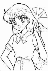 Sailor Moon Coloring Mars Pages Drawings sketch template