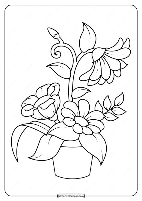 printable flowers  coloring pages