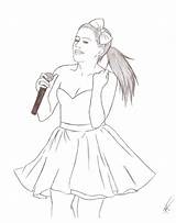Ariana Grande Coloring Pages Colering Getdrawings Popular sketch template