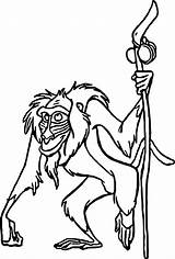 Coloring Baboon Character Old Wecoloringpage sketch template
