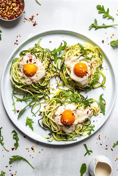 zucchini vegan egg nests  spoons plant based recipes