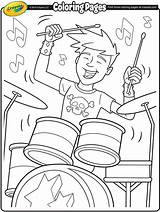 Drummer Coloring Pages Crayola Au Print sketch template