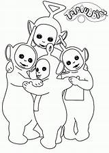 Teletubbies Coloring Pages Printable Kids Para sketch template