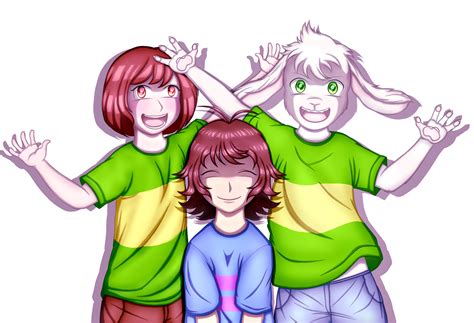 Undertale Frisk Chara And Asriel By Gabrielpmn1 On