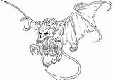 Coloring Dragon Pages Scary Kids Adults Print sketch template