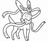 Sylveon Pokemon Coloring Eevee Pages Evolutions Evolution Printable Drawing Color Cute Espeon Pikachu Print Kids Getcolorings Getdrawings Deviantart Easy Adults sketch template