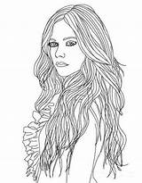 Coloring Pages Kids Hair People Sheets Lavigne Avril Long Doghousemusic sketch template
