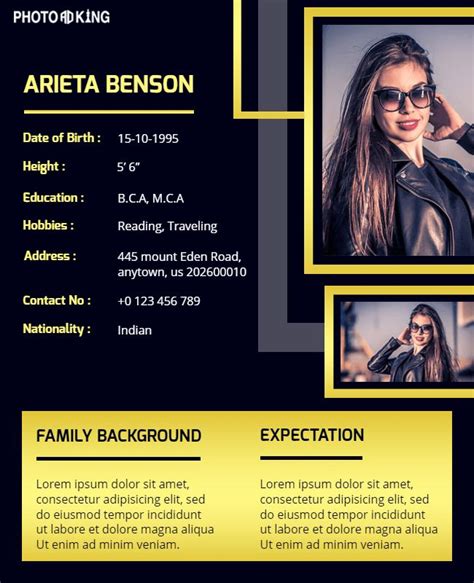 Unique Biodata Formate For Wedding | Bio data for marriage
