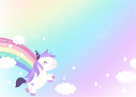 clouds rainbow unicorn color fantasy background desktop wallpaper pc