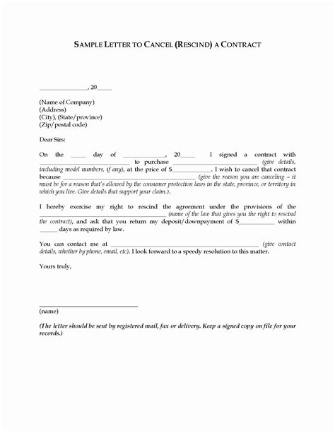 cancel timeshare contract sample letter