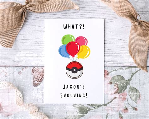 pokemon birthday card personalised customised greeting etsy