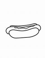 Hotdog sketch template