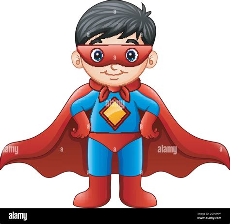 vector illustration  cartoon superhero boy stock vector image art
