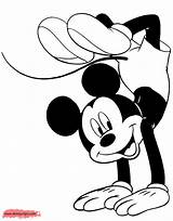 Mickey Coloring Mouse Pages Handstand Disneyclips Doing sketch template