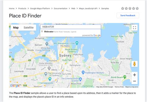 find  google map id webvator