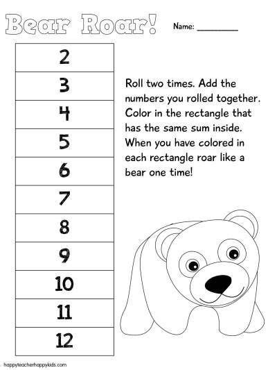 kindergarten bear math google search bear math math games math