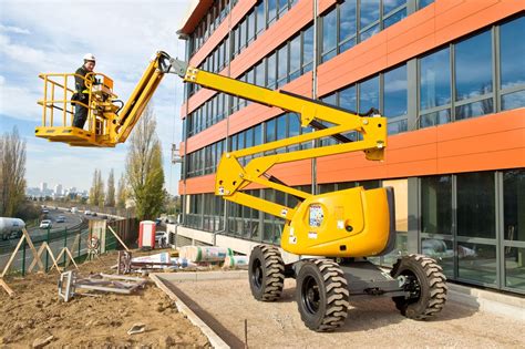 ah   articulated boom lift working  height