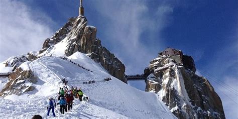 aiguille du midi offers epic thrilling views  huffpost