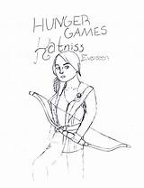 Everdeen Katniss Hunger sketch template