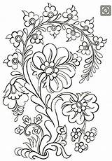 Embroidery Coloring Pages Designs Bordar sketch template