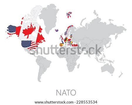 nato  world map  white stock vector royalty   shutterstock