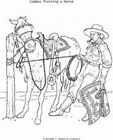 Cowboy Horse Colouring Coloriages Ko Colorier Library Lineart sketch template
