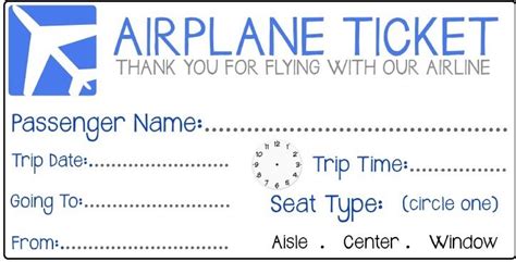 pretend airplane ticket google search airplane  ticket