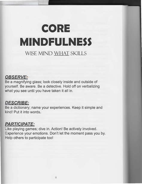 dbt skills training handouts  worksheets mindfulness skills  xxx