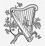 Harp Instruments Clipart String Celtic Musical Nicepng sketch template