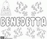Name Coloring Genevieve Benedetta Pages Feminine Italian Names Girl Printable Oncoloring sketch template