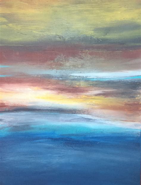 abstract landscape large acrylic painting