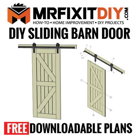 free diy sliding barn door plans mr fix it diy