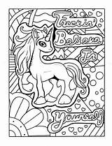 Swear Unicorn sketch template