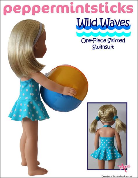 wild waves one piece skirted swimsuit for welliewishers dolls american