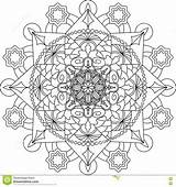 Kleurende Volwassen Zentangle sketch template