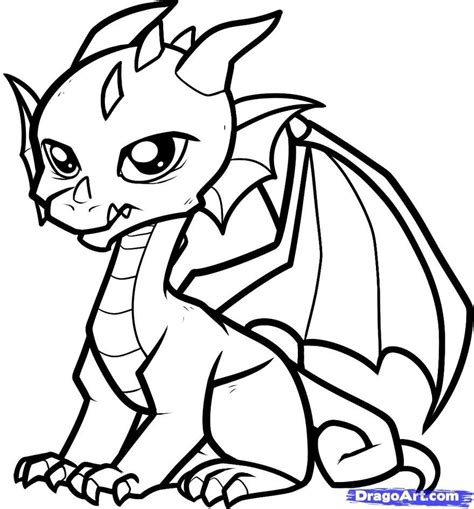 animated baby dragon coloring pages