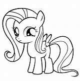Fluttershy Pony sketch template