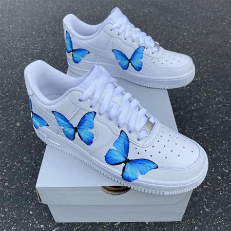 butterfly nike air force 1 07 custom sneakers womens nikes kixify