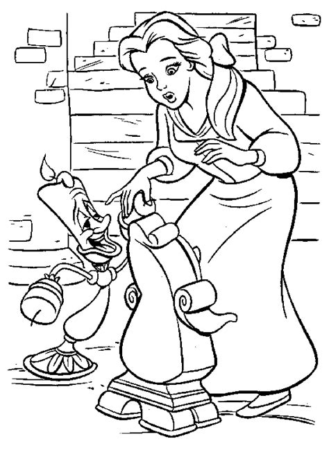 coloring page beauty   beast coloring pages  disney