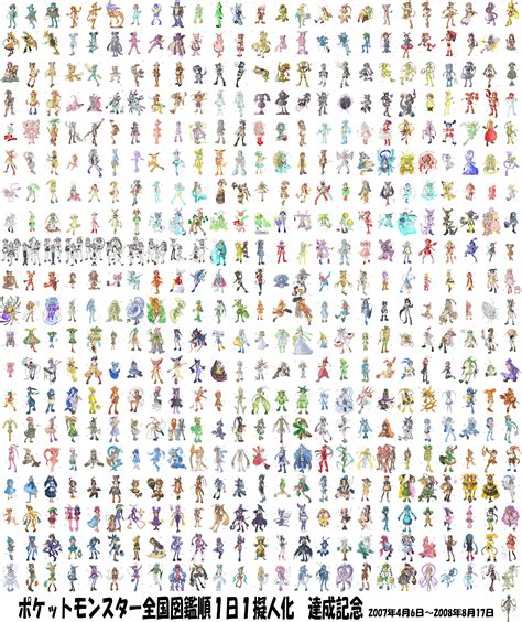 [picture] 493 pokemon drawn as anime girls because