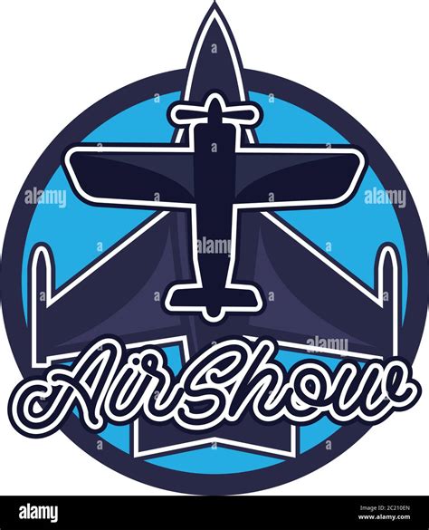 air show logo isolated  white background vector illustration stock