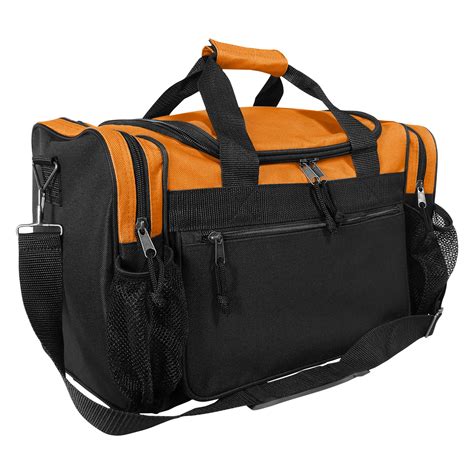 dalix  duffle bag sports travel gym bag  mesh pockets  orange walmartcom