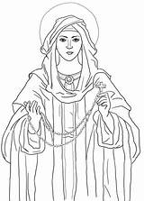 Rosary Lady Coloring Pages Printable Color Catholic Clipart Kids Lourdes Sheets Version Click Ipad Print Guadalupe Drawing Church Supercoloring Clipground sketch template