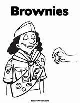 Coloring Girl Scout Pages Brownies Twistynoodle Kids Girls Scouts Brownie sketch template
