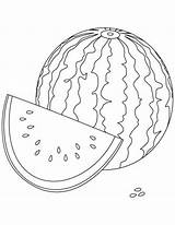 Watermelon Coloring sketch template