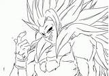 Coloring Pages Goku Super Saiyan Dragon Ball sketch template