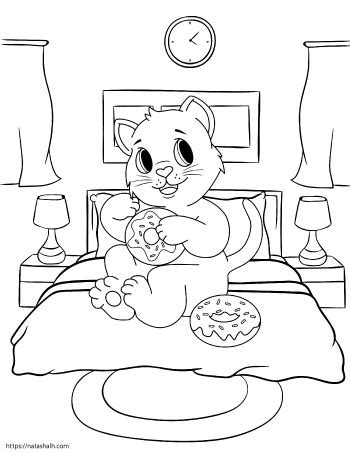 super cute cat coloring pages easy  prep kids activity