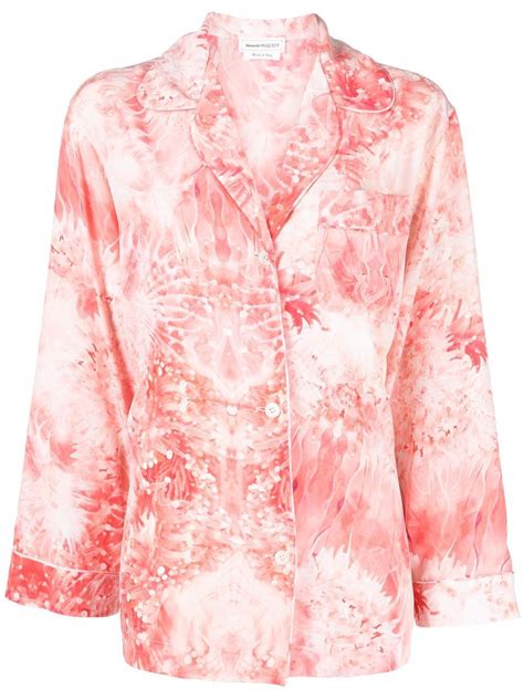 alexander mcqueen sea coral pajama shirt farfetch